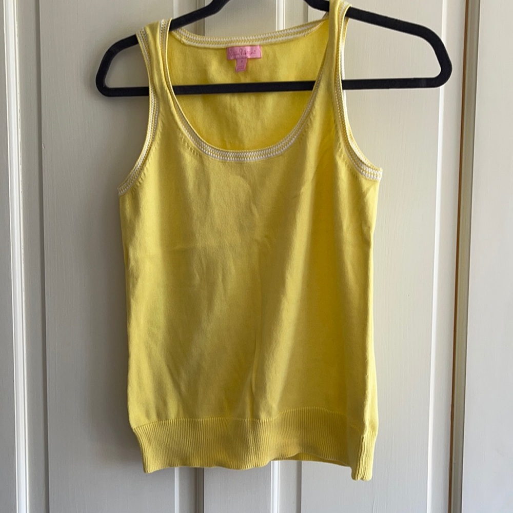 Lilly Pulitzer cotton yellow tank top